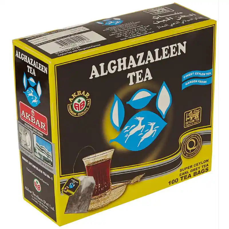 چای سیاه کیسه ای دو غزال اکبر ارل گری 100 عددی Akbar Do ghazal Tea Super Earl Grey