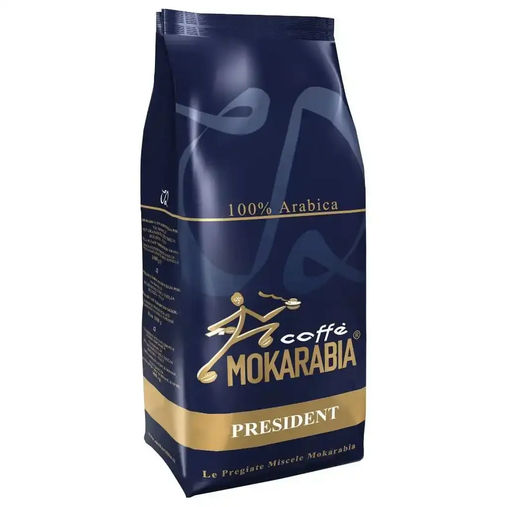 دانه قهوه موکارابیا پرزیدنت 100% عربیکا 1 کیلویی Mokarabia President Coffee Beans