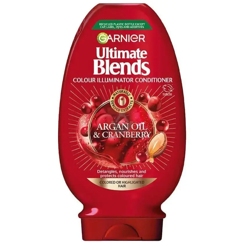نرمکننده مو (کاندیشنر) گارنیه اولتیمیت بلندز حاوی روغن آرگان و زغال اخته 400میل Garnier Ultimate Blends Argan Oil & Cranberry Conditioner