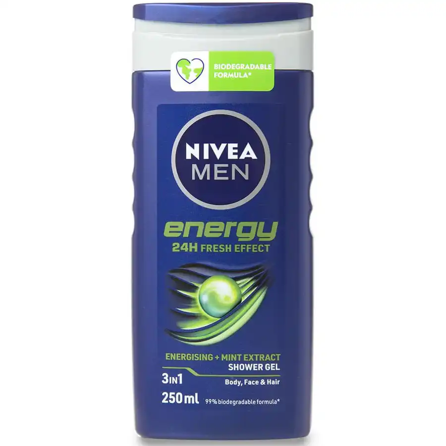 شاور ژل (ژل حمام) مردانه نیوا مدل انرژی 250 میل Nivea Men Energy Shower Gel