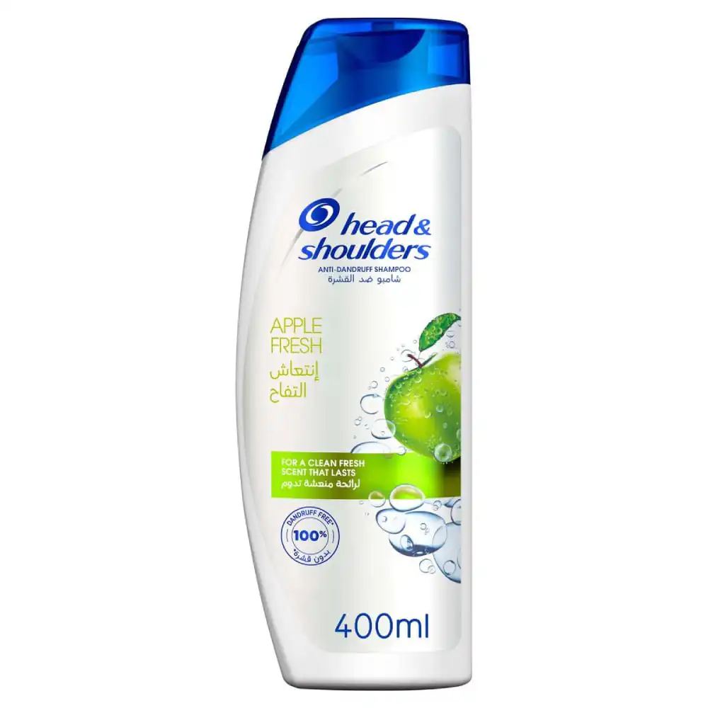 شامپو ضد شوره و طراوت بخش هد اند شولدرز حاوی عصاره سیب سبز 400میل Head & Shoulders Anti-Dandruff Apple Fresh Shampoo