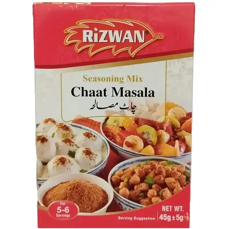 ادویه هندی سالاد رضوان رسیپی میکس چات ماسالا 50 گرمی Rizwan Recipe Mix Chaat Masala
