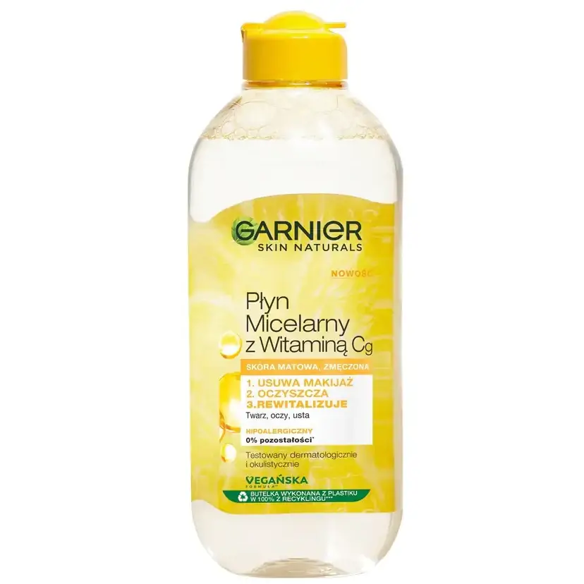 میسلار واتر گارنیه حاوی ویتامین سی-جی شاداب کننده 400 میل Garnier Micellar Water with Vitamin Cg