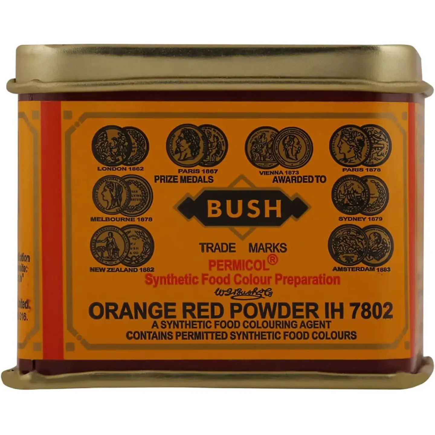 پودر رنگ خوراکی بوش نارنجی قرمز (پرتقالی) 100 گرمی Bush Orange Red Powder