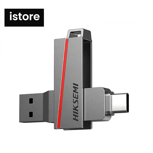 فلش مموری هایک سمی مدل Dual Slim E307C ظرفیت 128 گیگابایت USB 3.0 (U3) اصل 60 ماه گارانتی آونگ