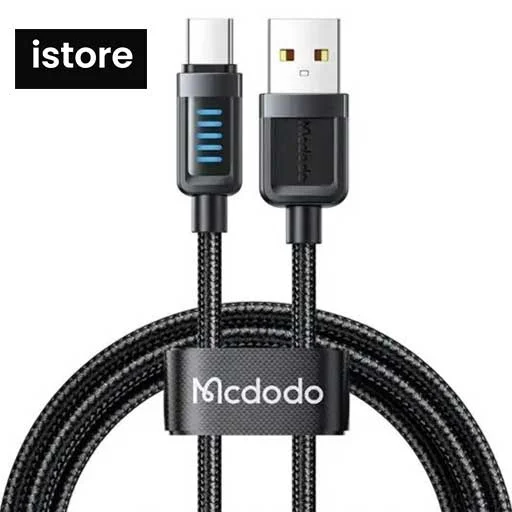 کابل شارژ تایپ سی مک‌دودو Mcdodo CA-0330 طول 1.2 متر – توان 6 آمپر (نمایشگر‌دار) اصل اورجینال گارانتی اصالت کالا