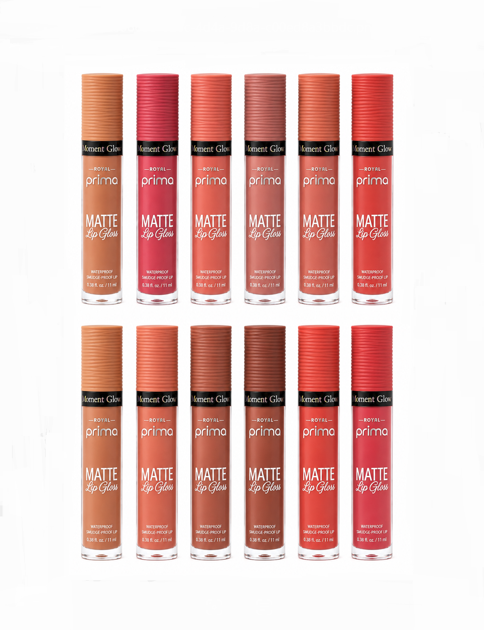پک 12 عددی رژ مایع مات تنه‌ درختی رویال پریما ROYAL PRIMA MATTE LIP – سری A و B