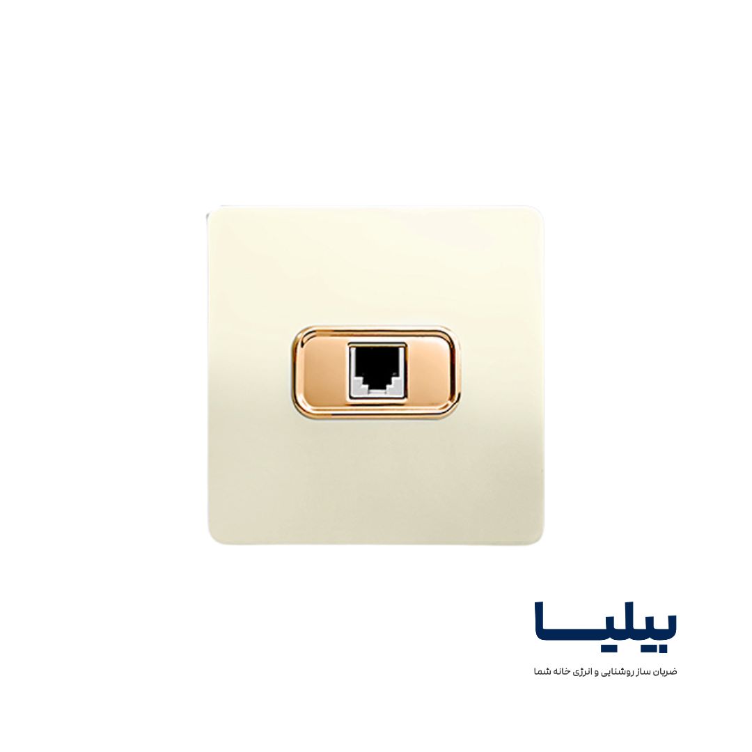 پریز تلفن تک سوکت مدل کریستال صدفی برند آسیا الکتریک