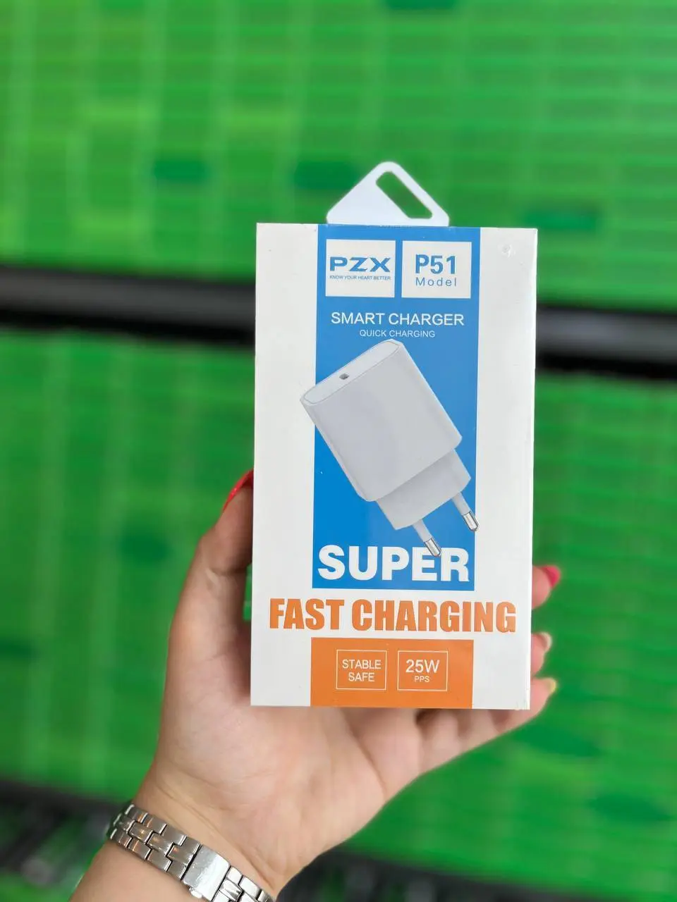 شارژر دیواری 25 وات PZX مدل P51 دو پین