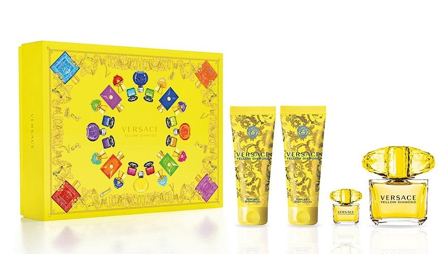 ست ادکلن زنانه اورجینال ورساچه الماس زرد Yellow Diamond 4-Piece Gift Set