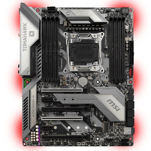 مادربرد ام اس آی مدل X299 TOMAHAWK AC به همراه cpu i7-7800x