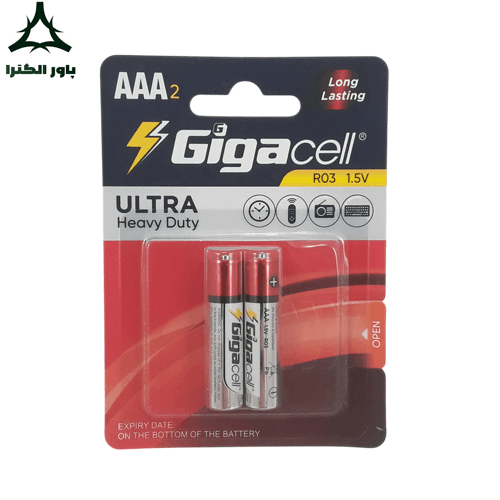 باتری 1.5 ولت نیم قلمی Gigacell گیگاسل | کارت 2 عددی