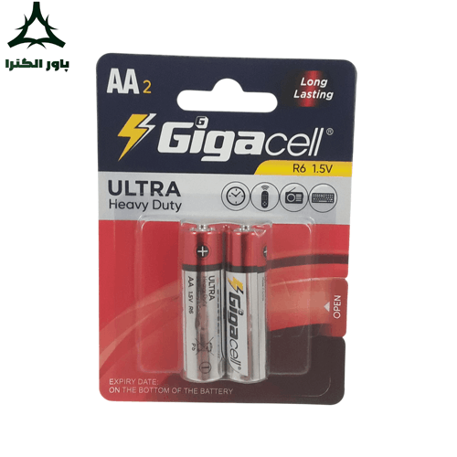 باتری 1.5 ولت قلمی گیگاسل Gigacell | کارت 2 عددی