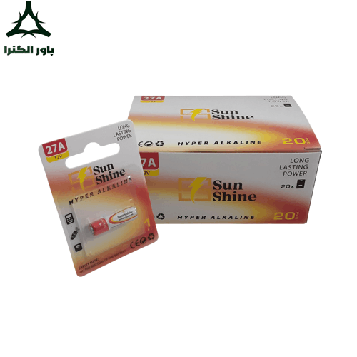 باتری 27A 12V آلکالاین سان شاین Sun Shine | بسته 20 کارتی