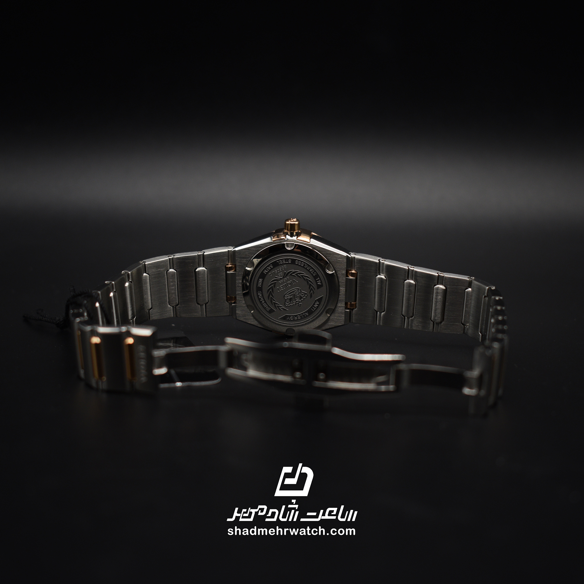 ساعت مچی زنانه ویولت فلزی نقره ای طلایی B0605L/818 — تصویر ۴