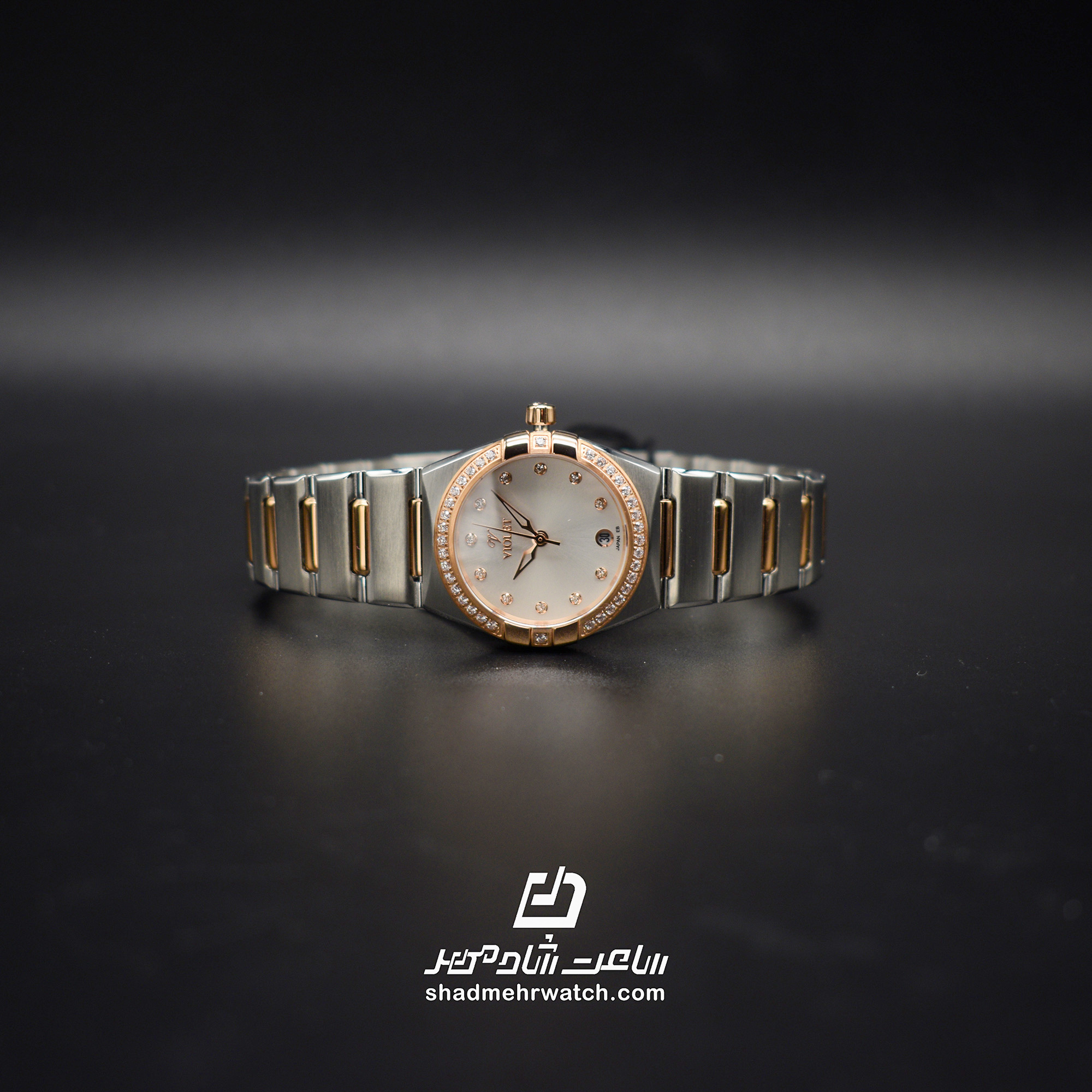 ساعت مچی زنانه ویولت فلزی نقره ای طلایی B0605L/818 — تصویر ۳