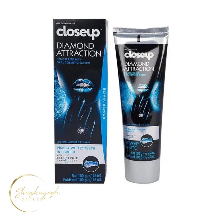 خمیردندان کلوزآپ دیاموند اترکشن 75میل Closeup Diamond Attraction Power White Gel Toothpaste 75ml