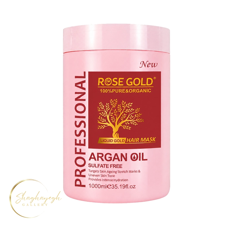 ماسک مو آرگان رزگلد 1000 میل Rose Gold Argan Oil Liquid Gold Hair Mask 1000ml