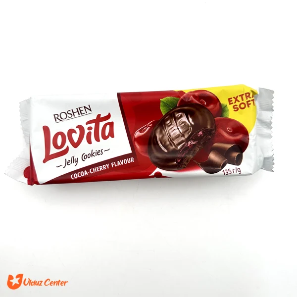 کوکی ژله ای لاویتا روشن با طعم کاکائو و گیلاس 135 گرم