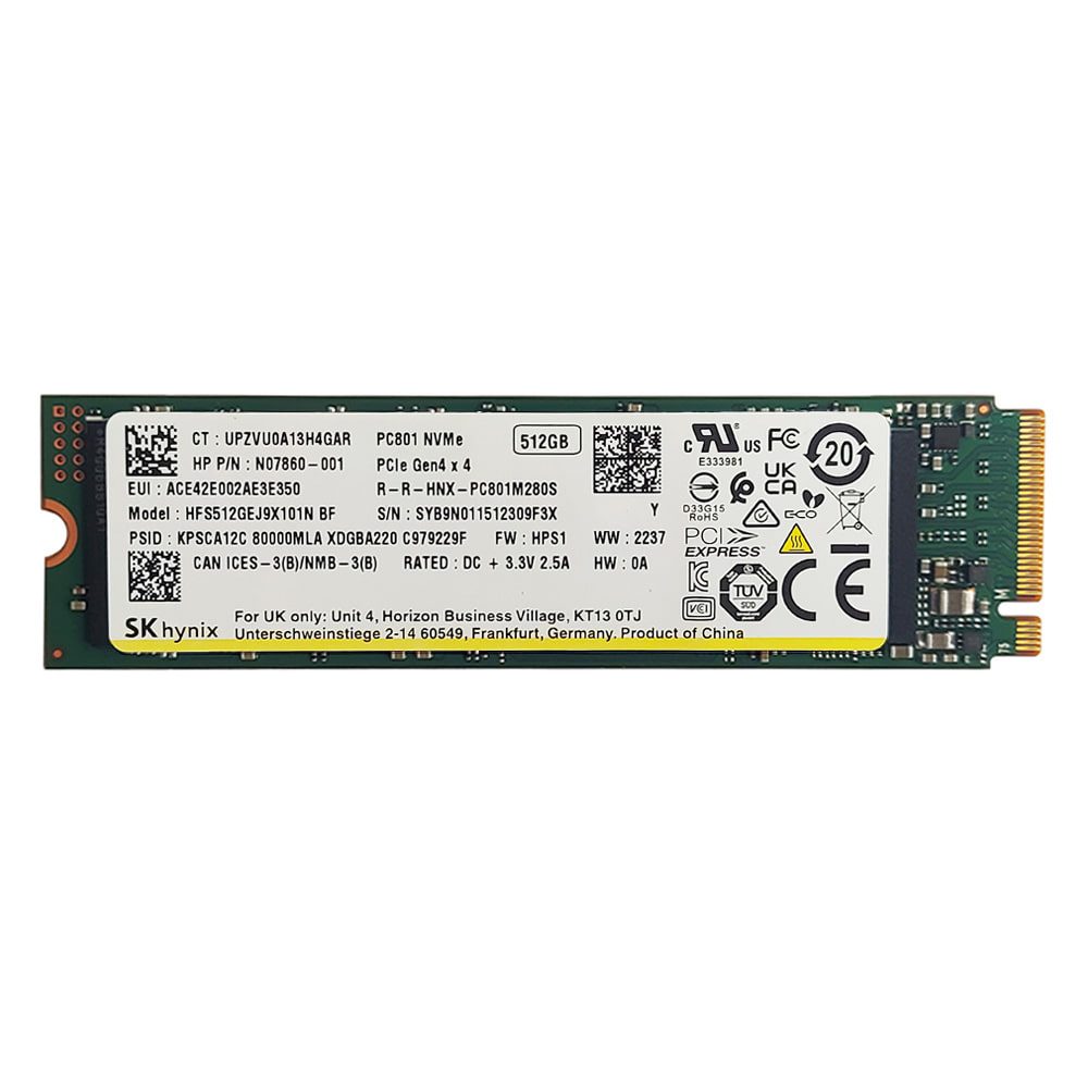 اس اس دی اینترنال هاینیکس M2 2280 NVMe مدل PC801 ظرفیت 512 گیگابایت