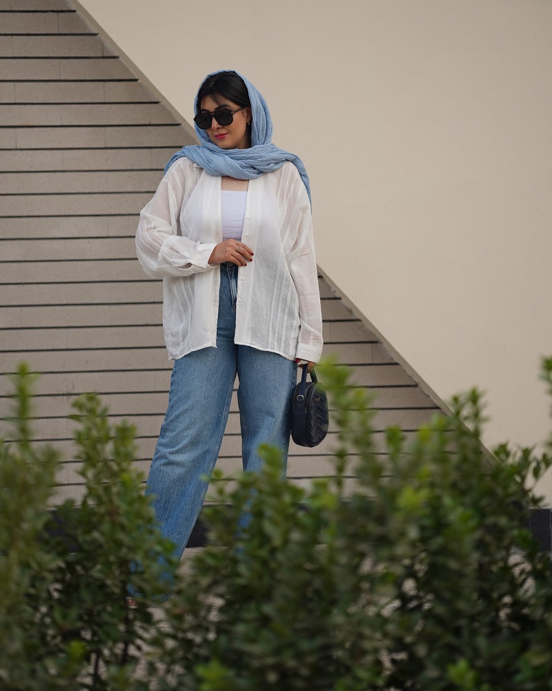 شومیز سفید ترک برند پری طرح آنالی — تصویر ۵