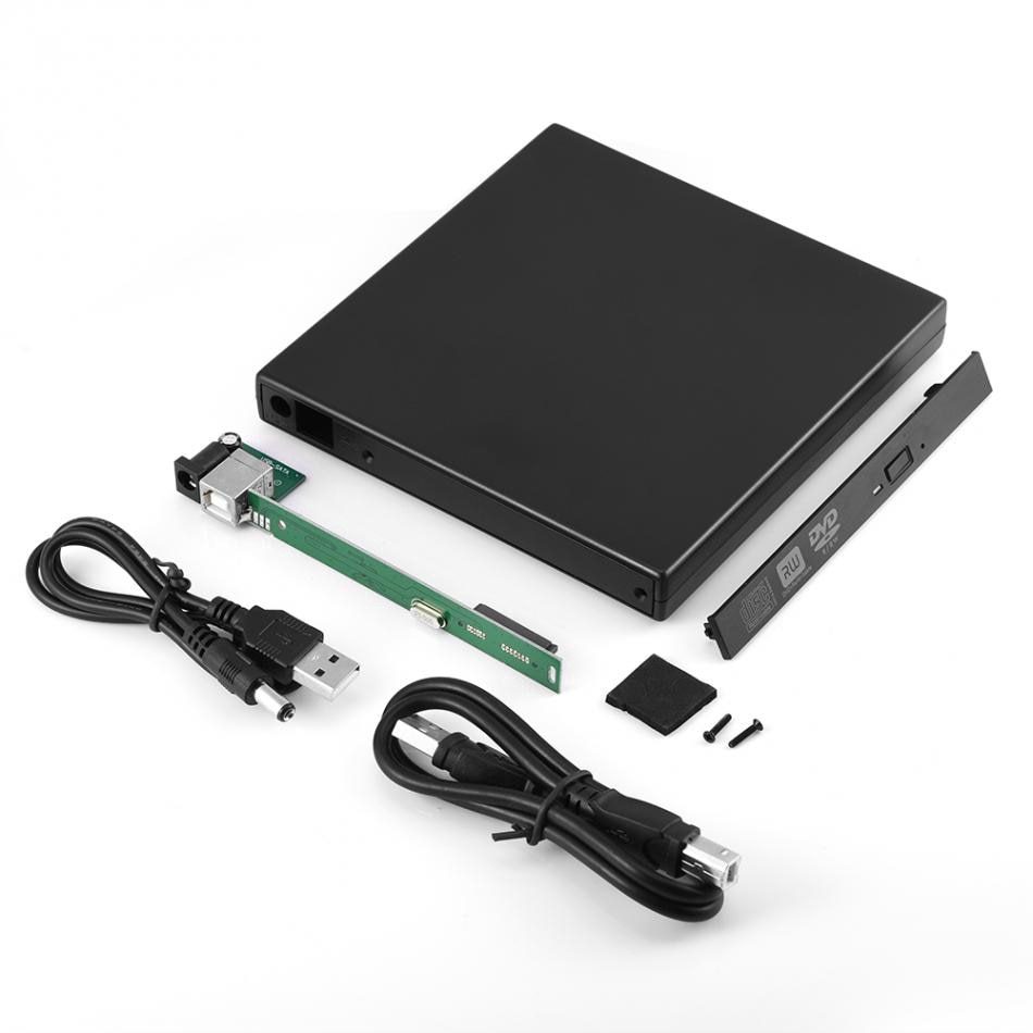 باکس تبدیل DVD رایتر اینترنال SATA به اکسترنال USB 2.0 سایز نرمال 12.7