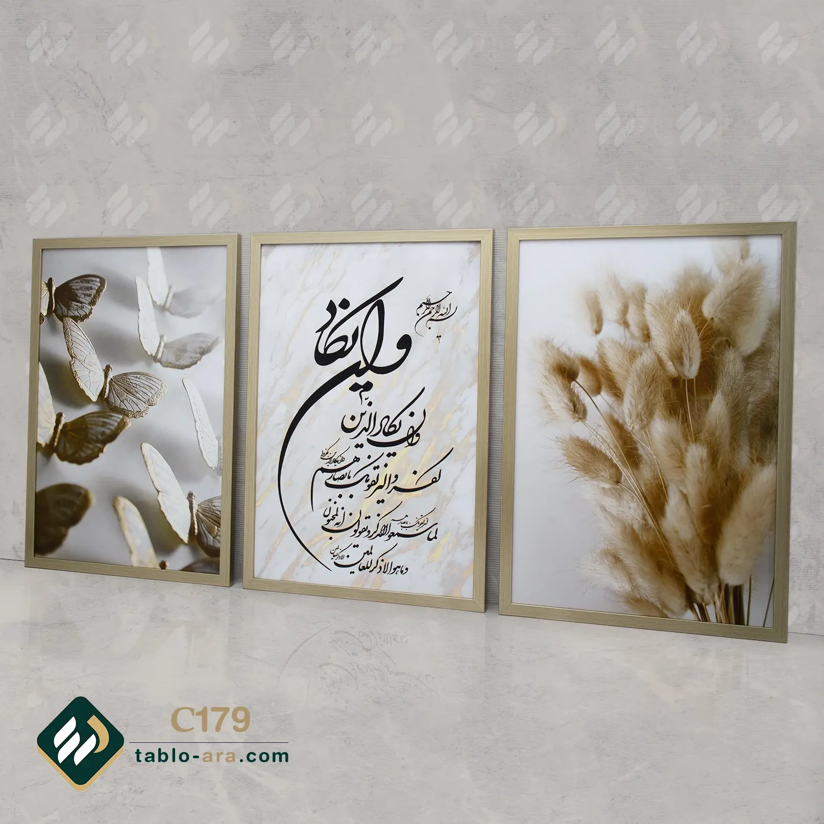 مجموعه تابلو دکوراتیو سه عددی کد C179 — تصویر ۲