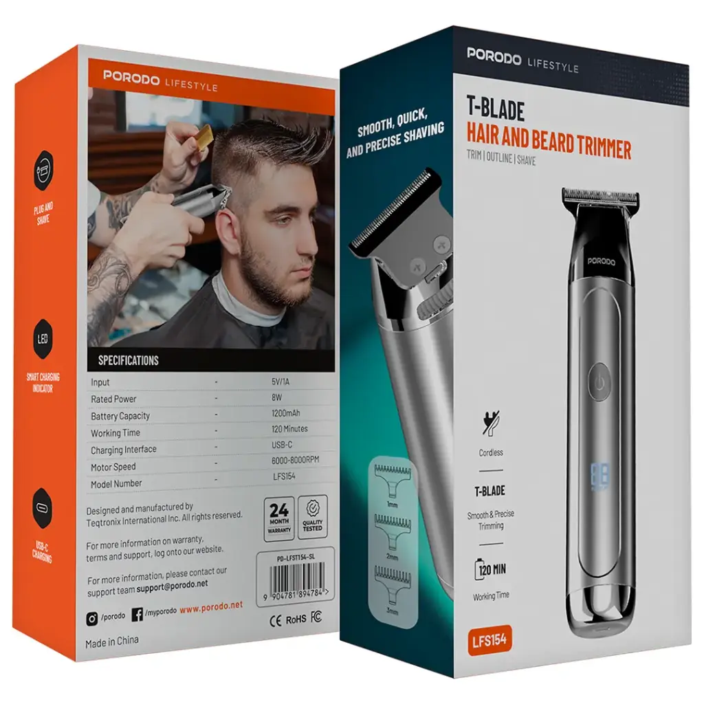 ماشین اصلاح مو و ریش پرودو مدل PD-LFST154 با تیغه T-Blade — تصویر ۶