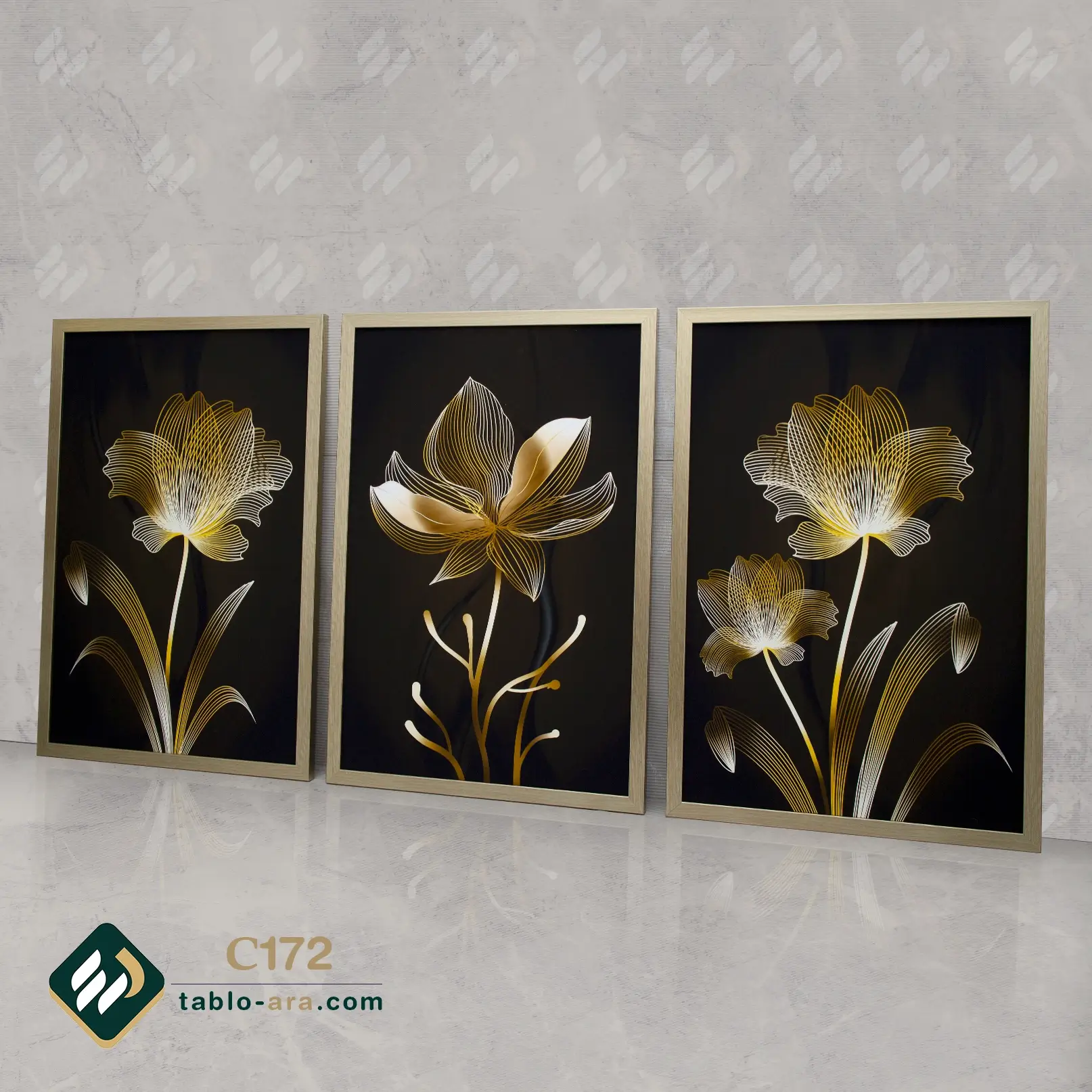مجموعه تابلو دکوراتیو سه عددی کد C172