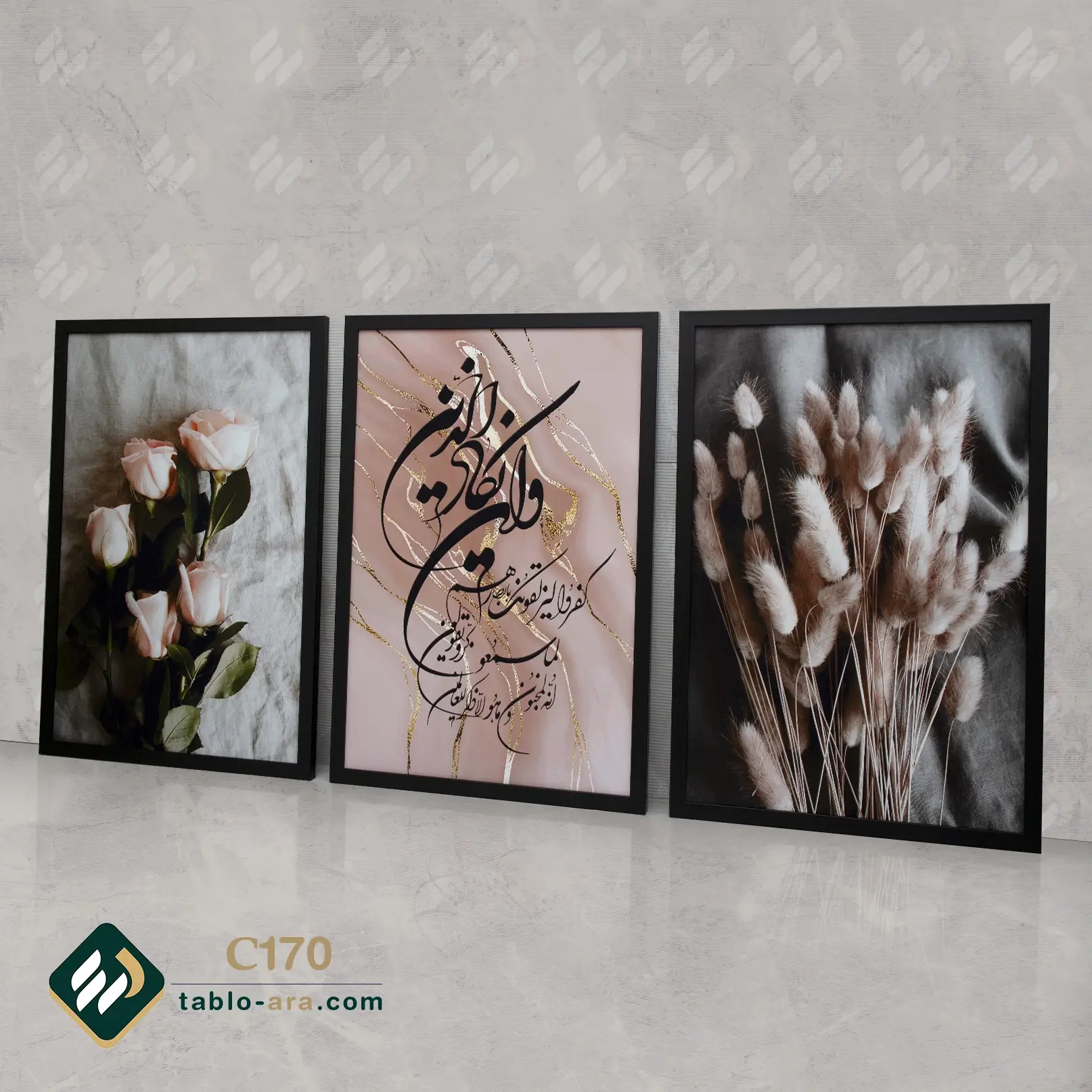 مجموعه تابلو دکوراتیو سه عددی کد C170 — تصویر ۲