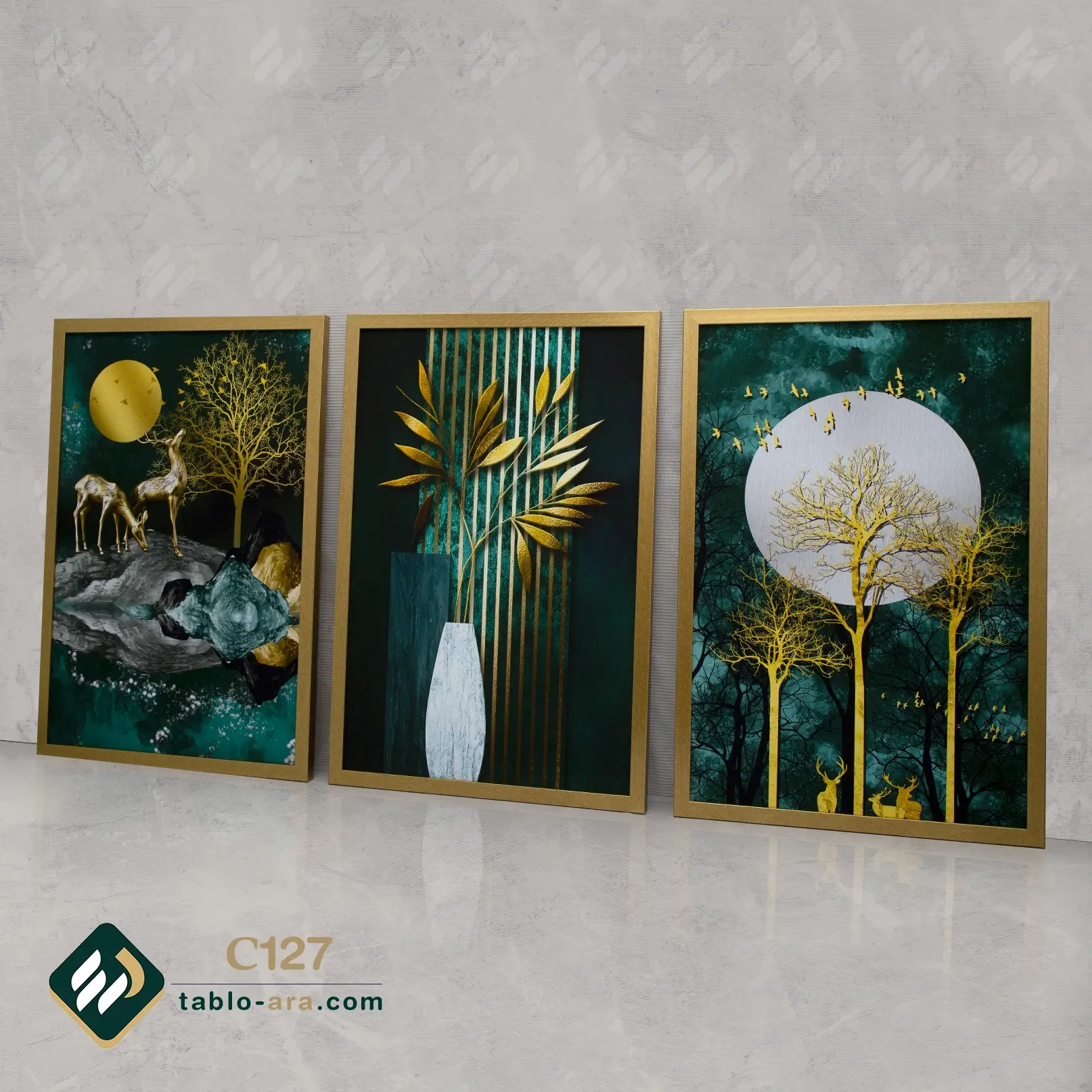 مجموعه تابلو دکوراتیو سه عددی کد C127