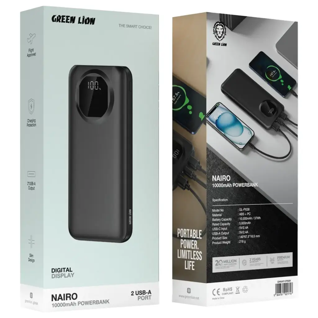 پاوربانک گرین لاین مدل Nairo ظرفیت 10000 — تصویر ۳