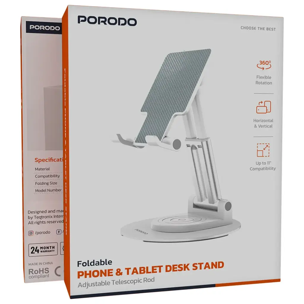 پایه نگه دارنده موبایل و تبلت پرودو مدل (Adjustable Telescopic Rod (PDCCT22WH — تصویر ۵