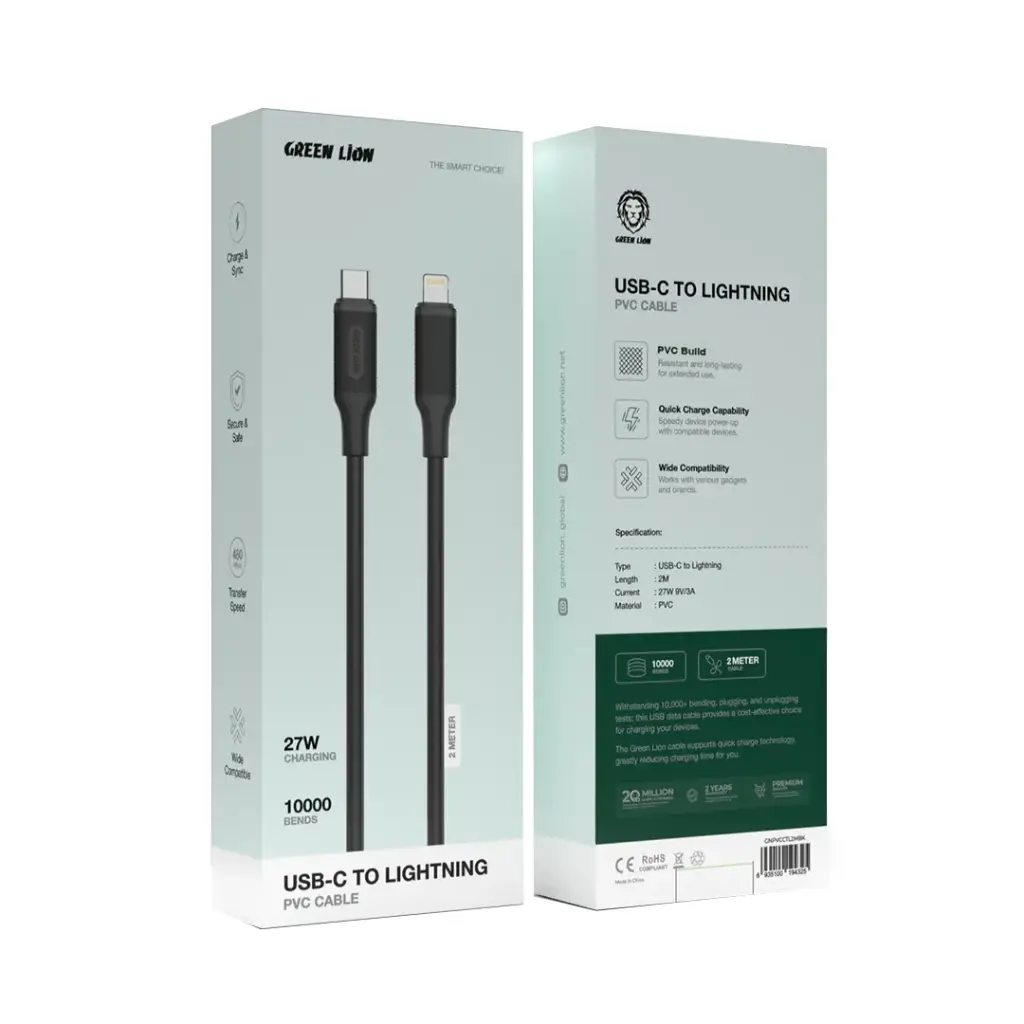 کابل شارژ type-C به lightning گرین لاین مدل gnpvcctl2mbk — تصویر ۳