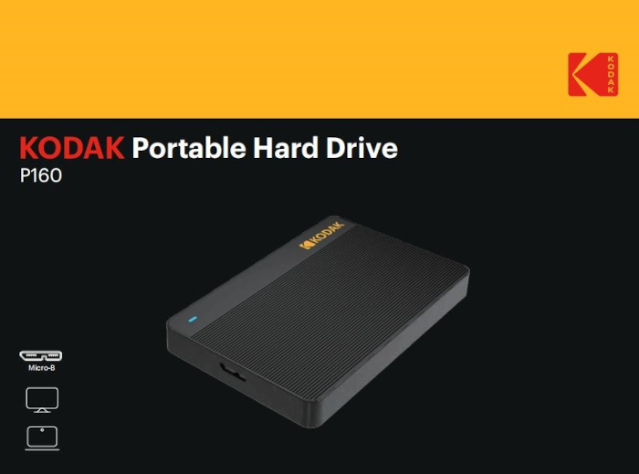 هارد اکسترنال کداک (Kodak) مدل P160 ظرفیت 500 گیگابایت — تصویر ۳