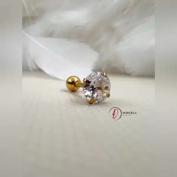 پیرسینگ گوش دایره شفاف