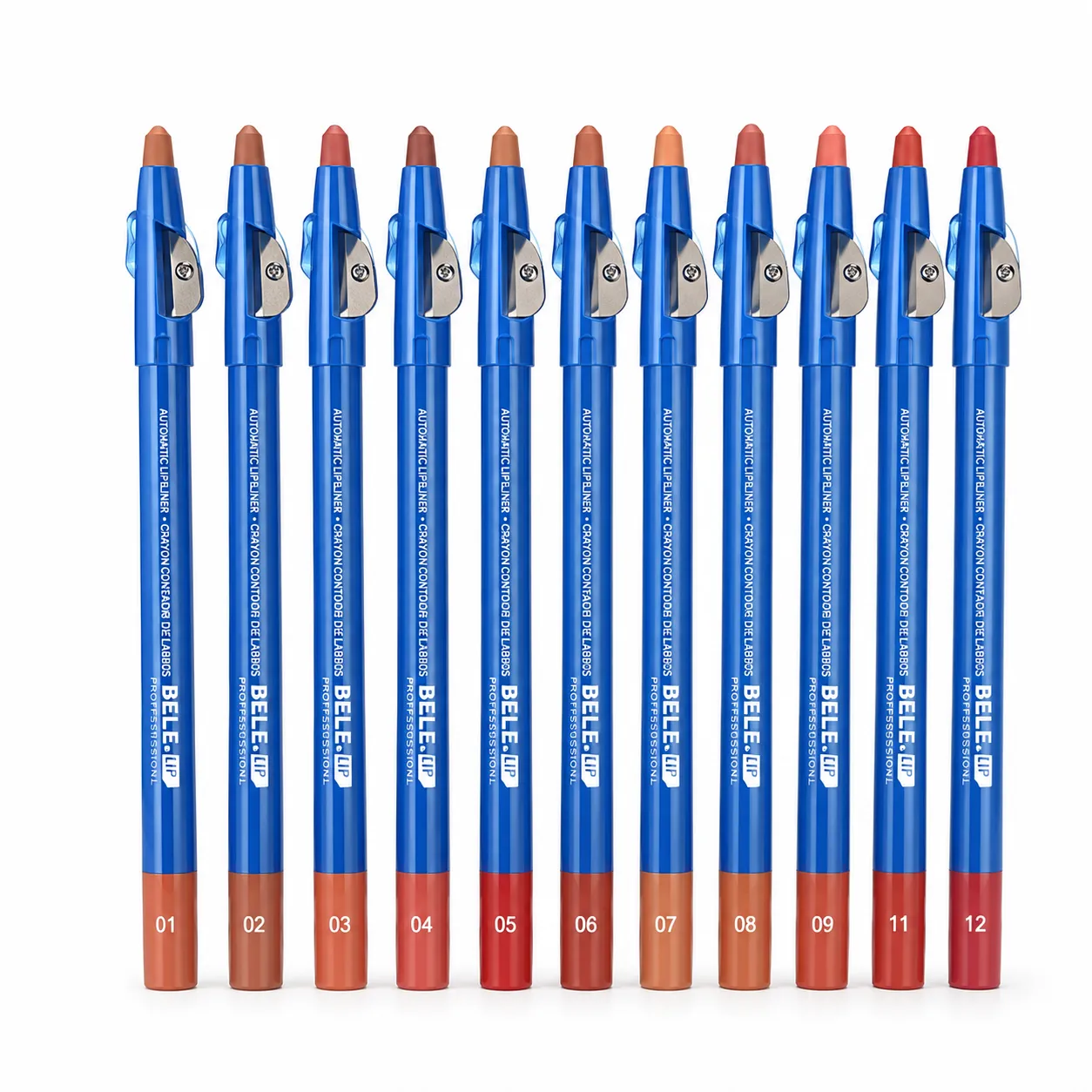 رژلب مدادی ۱۲ رنگ برند Pencil Lipstick تراش دار و بدون تراش کد 5361