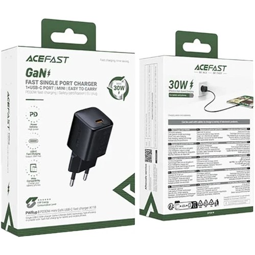 شارژر دیواری ایس فست A118 گان با توان 30 وات و درگاه USB-C — تصویر ۶