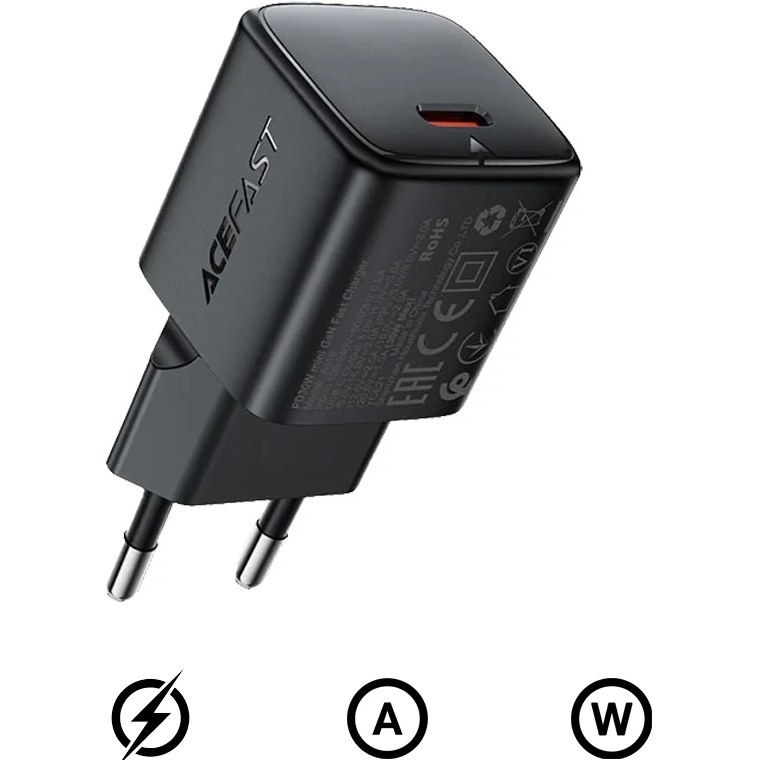 شارژر دیواری ایس فست A118 گان با توان 30 وات و درگاه USB-C — تصویر ۳