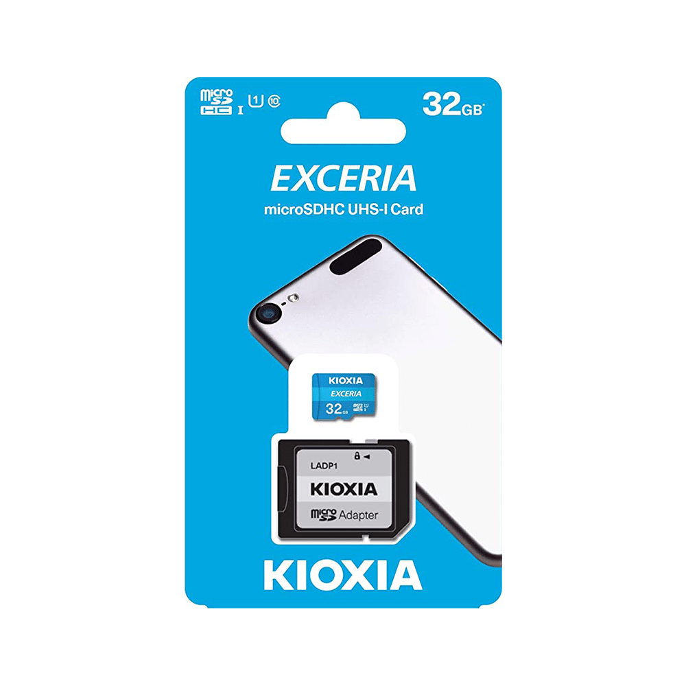 کارت حافظه microSDHC کیوکسیا مدل EXCERIA کلاس 10 استاندارد UHS-I U1 سرعت 100MBps ظرفیت 32 گیگابایت با آداپتور SD — تصویر ۴