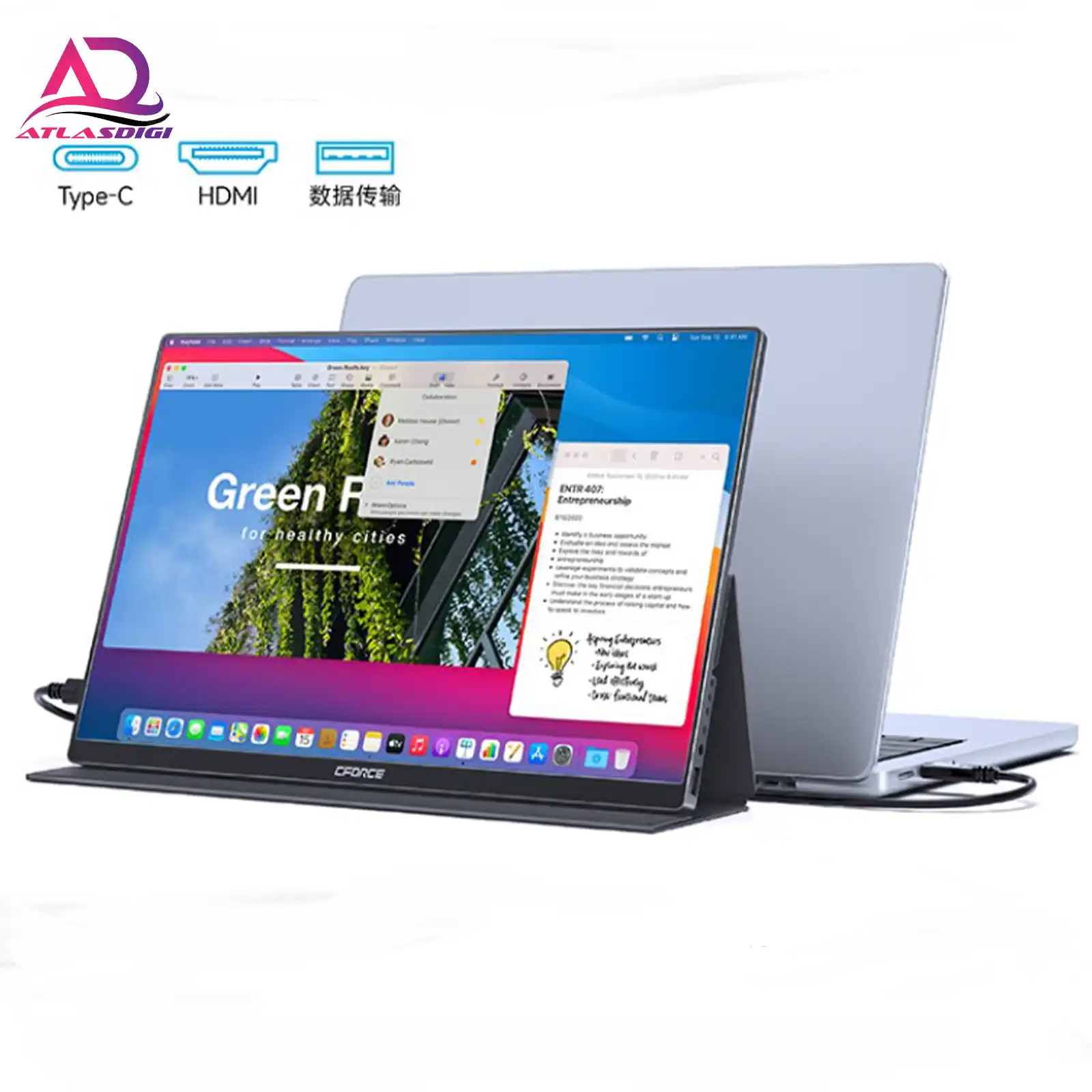 صفحه نمایش قابل حمل CFORCE مدل CF015QMax 4K QLED — تصویر ۶