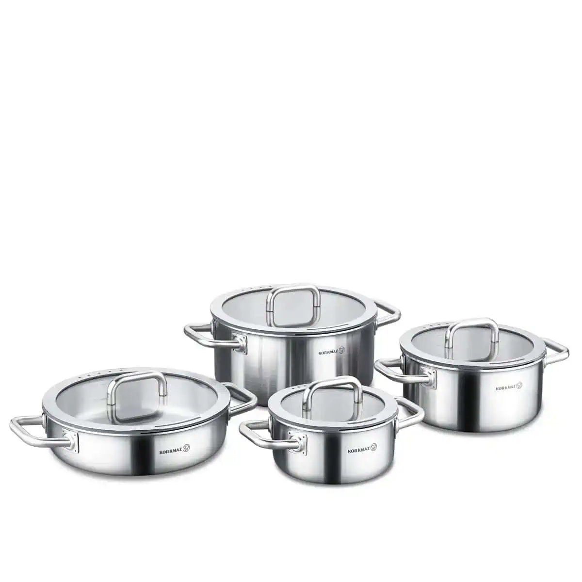 سرویس قابلمه استیل ۸ پارچه کرکماز سری Aura مدل A2794