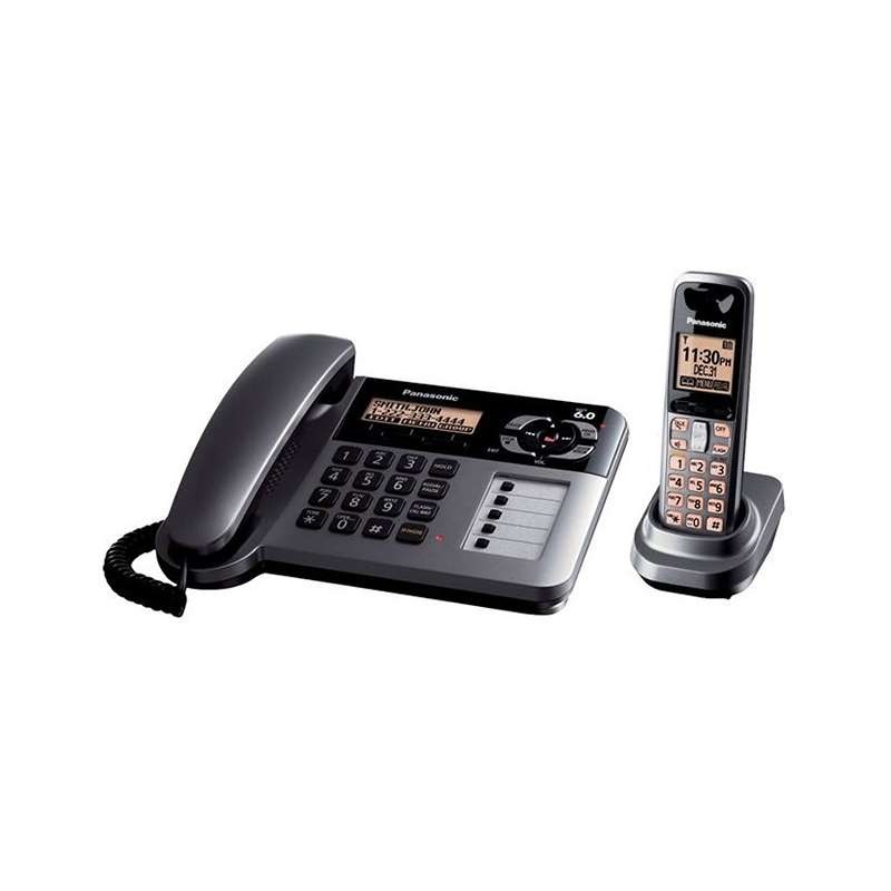 تلفن بی‌سیم پاناسونیک مدل KX‑TG1061C دو گوشی — تصویر ۳