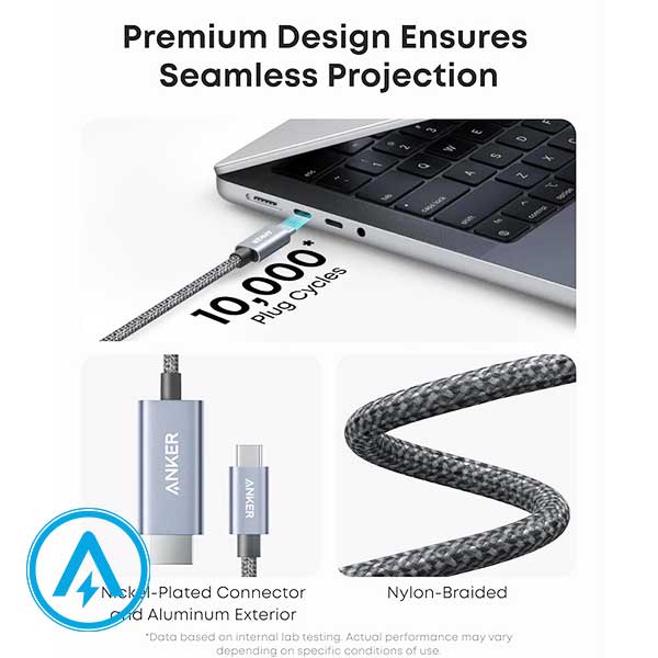 کابل تبدیل USB-C به HDMI انکر مدل Anker A87E0 — تصویر ۵