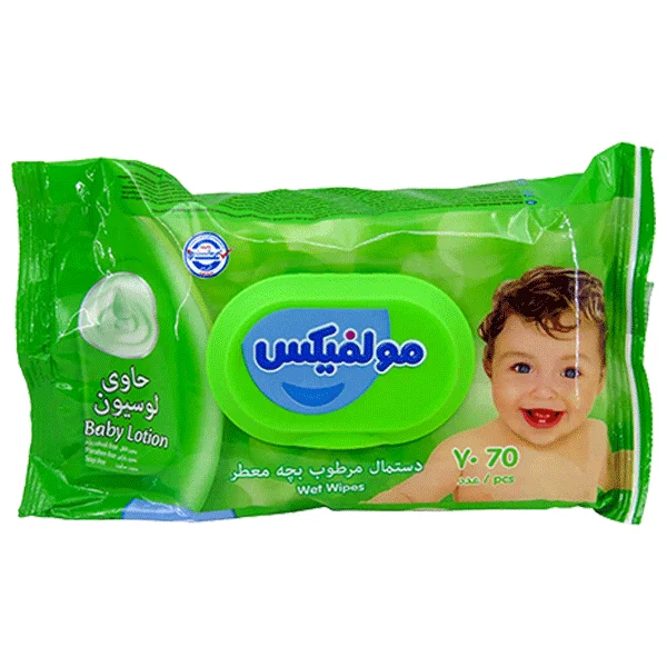 دستمال مرطوب ایزوتونیک مولفیکس بسته 70 عددی