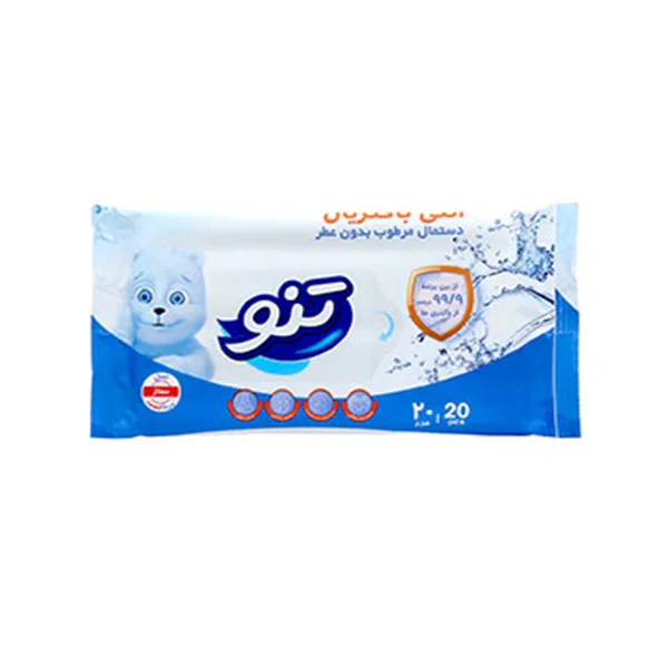 دستمال مرطوب آنتی باکتریال تنو 20 عددی