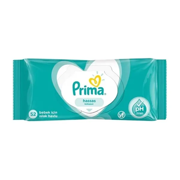 دستمال مرطوب پریما تعداد 52 عددی
