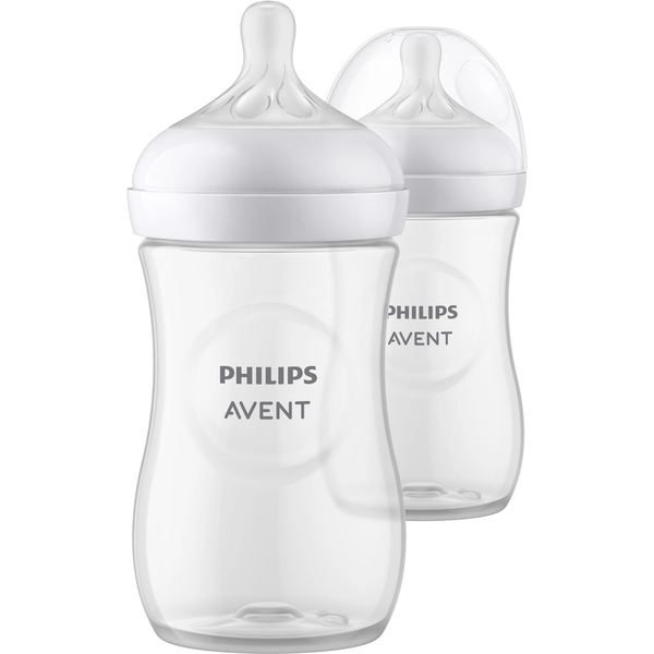 شیشه شیر نچرال(طبیعی)فیلیپس اونت ۲۶۰ میل 2 عددی philips avent — تصویر ۲