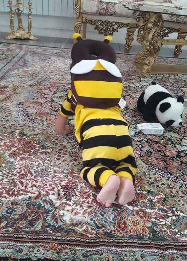 ضربه گیر سر نوزاد و کودک طرح زنبور عسل نی نی دوست — تصویر ۴