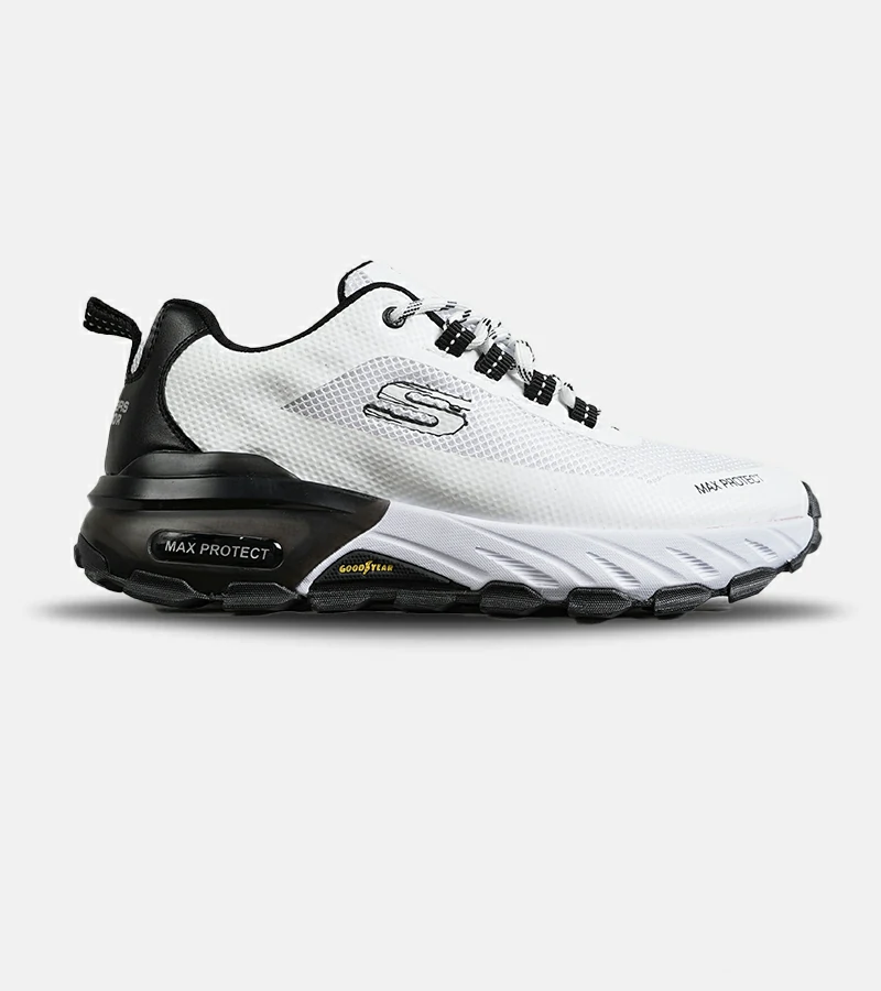 کفش کتانی طبی ورزشی سفید مشکی SKECHERS max protect | مدل 8089